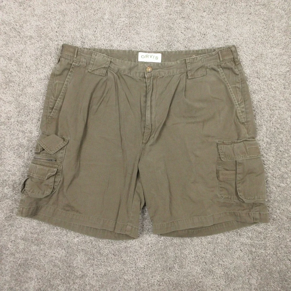 Orvis Shorts Mens 40 Olive Green Cargo Fly Fishing Outdoor Workwear Hiking Walk